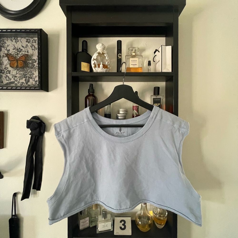 Free People MVMT Light Blue Sleeveless Crop Top